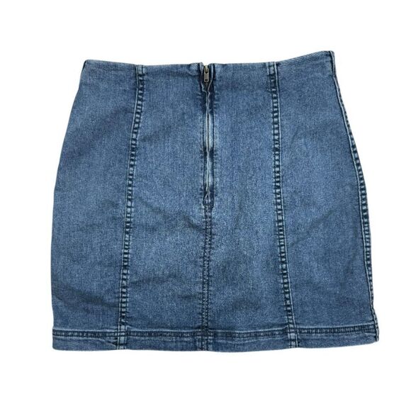 Free People Blue Modern Femme Stretchy Denim Casual Mini Skirt - Picture 5 of 8
